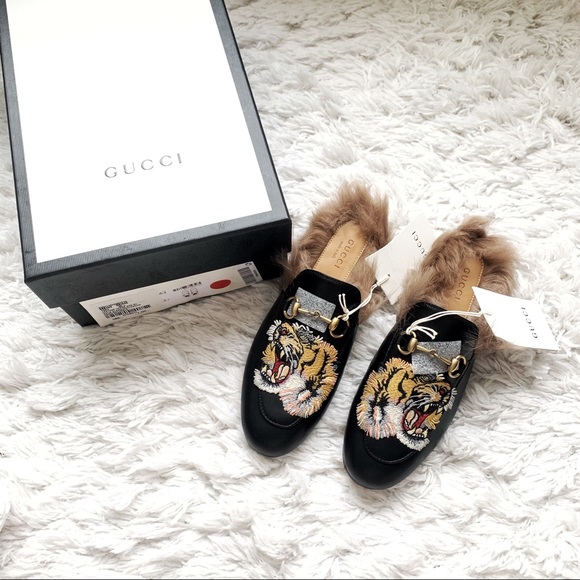 gucci tiger mules